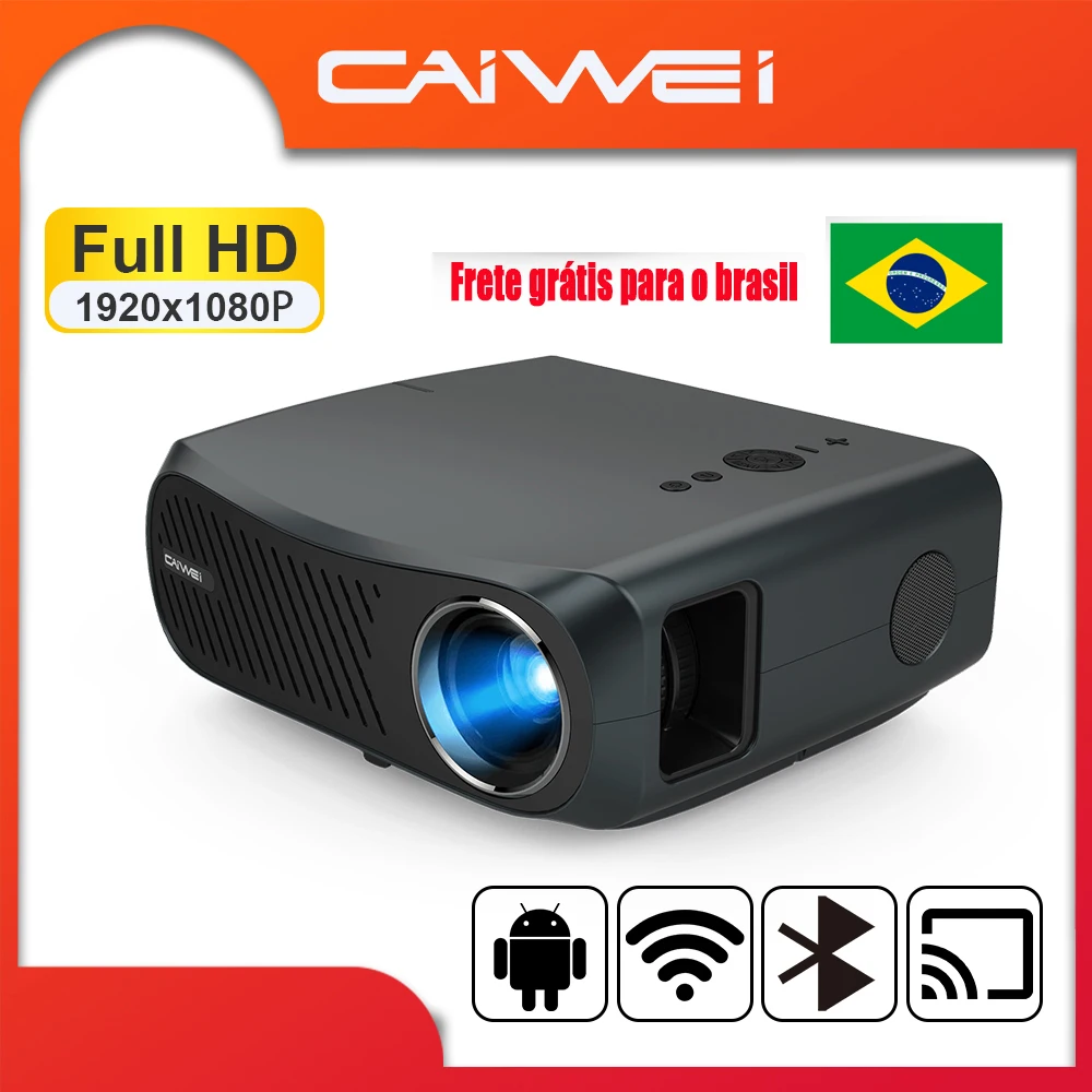 CAIWEI A12 Native 1080P проектор Full HD 7200 люмен WiFi мульти-экран Proyector Android 6 0 домашний