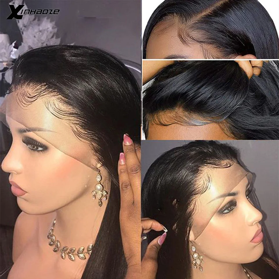 Полностью кружевные парики без клея предварительно выщипанные натуральные