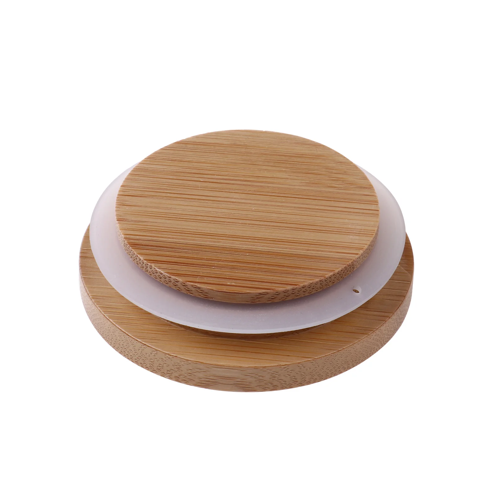 4Pc Reusable Bamboo Caps Eco-Friendly Wooden Drinking Cup Lids 70mm/86mm Inner DIA Mason Jars Covers Leak Proof Canning Stoppers images - 6