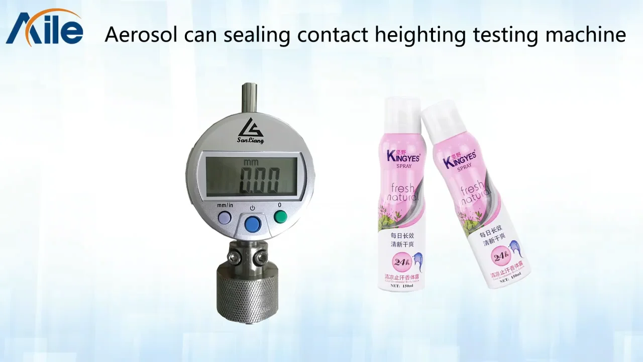 

Aerosol can sealing height sealing diameter testing machine Pressure gauge