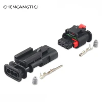 1 set 3 pin waterproof connector for ford land rover freelander jaguar parking sensor electric eye plug 1 1703494 1
