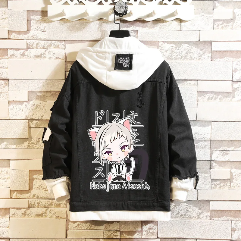 Продажа Джинсовая куртка для косплея Bungo бродячие собаки дазай Осаму накажима атсуши эдогава ранпо рваный свитер с капюшоном для взрослых женщин и ... Цена Джинсовая куртка для косплея Bungo бродячие собаки дазай Осаму накажима атсуши эдогава ранпо рваный свитер с капюшоном для взрослых женщин и ...