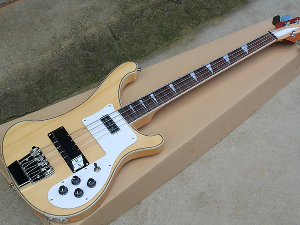 4 струны натуральной гитары с шеей-сквозь-искусственную гитару 2 выходами