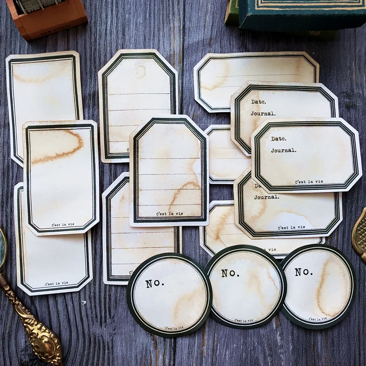 

C‘est La Vie Handmade Coffee Dyeing Notes Memo Material Paper DIY Scrapbooking Album Diary Journal Crafts Decorative Paper