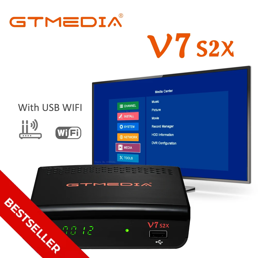 2020 Новый GTMEDIA V7 S2X HD DVB-S/S2/S2X Поддержка H.265 и мульти-потока однокабельная система