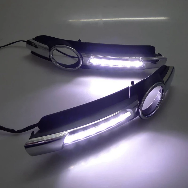 

2Pcs For- A6 05-08 Type LED Daytime Running Light Modified LED Daytime Running Light Front Fog Light