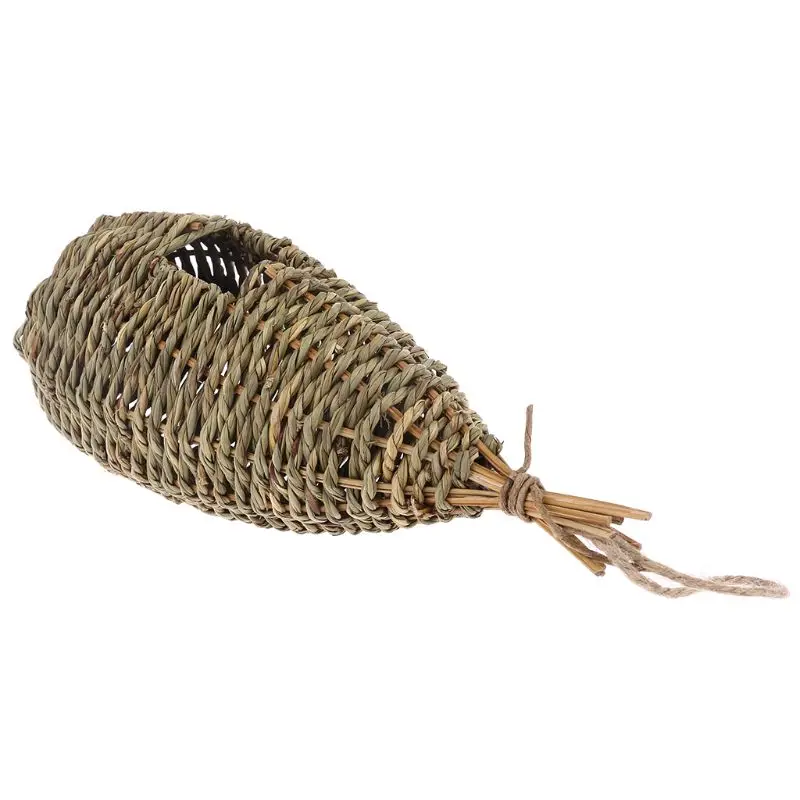hanging bird house natural fiber finch bird nest hut outdoor cage shelter hideaway free global shipping