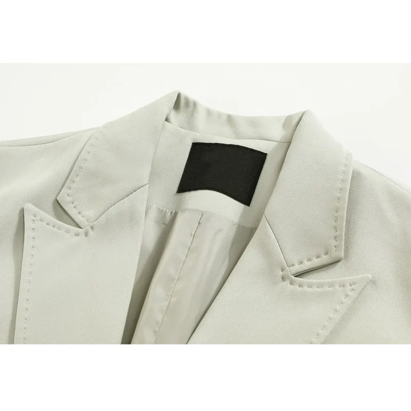 

PEONFLY Chic Loose Solid Color Women Blazer Spring Single Breasted Female Suit Jacket Long Sleeve Outwear Blazer Femme 2021