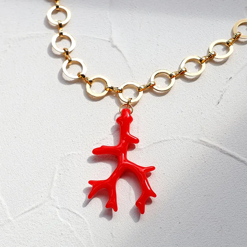 Ожерелье чокер женское из меди и акрила ручной работы|Цепочки| |