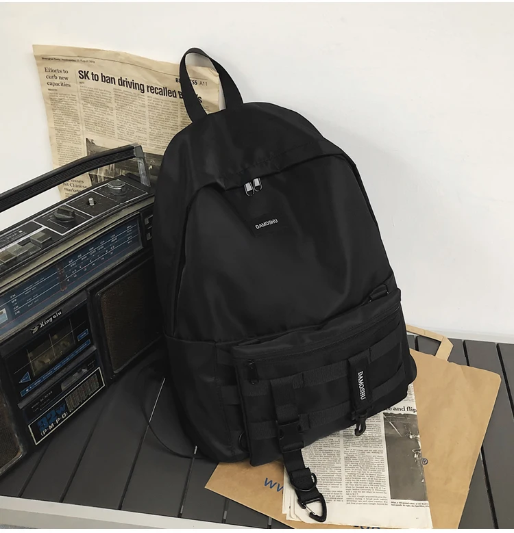 

YJ688 2021 Japanese tooling style backpack high school student male college student school bag leisure travel computer bag