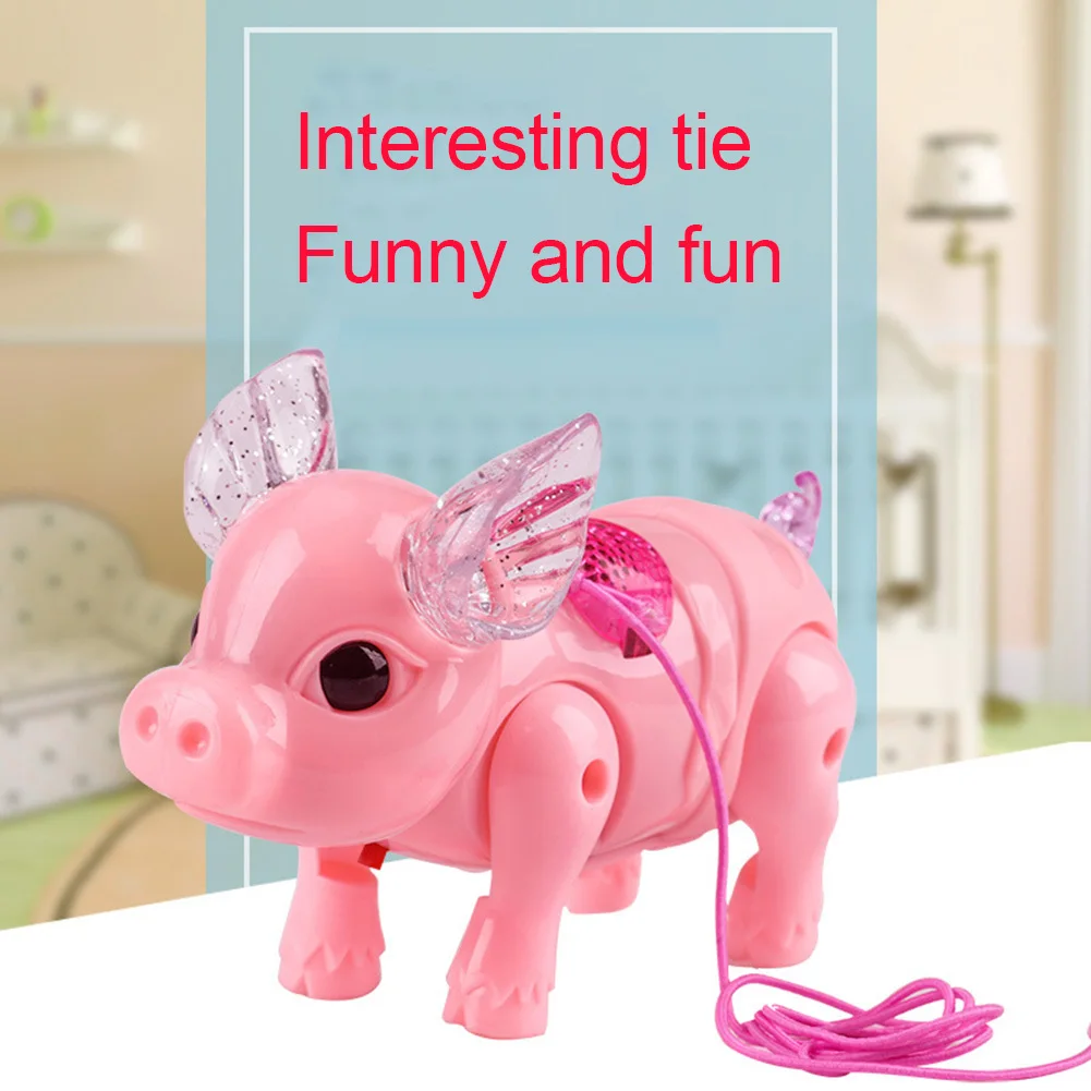 

2019 New Pink Color Electric Walking Pig Toy With Light Musical Kids Funny Electronics Toy Children Birthday Gift Toys