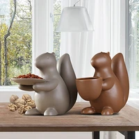 modern simplicity home ceramic ornaments squirrel craft storage creative decorations for dining table and coffee table decor