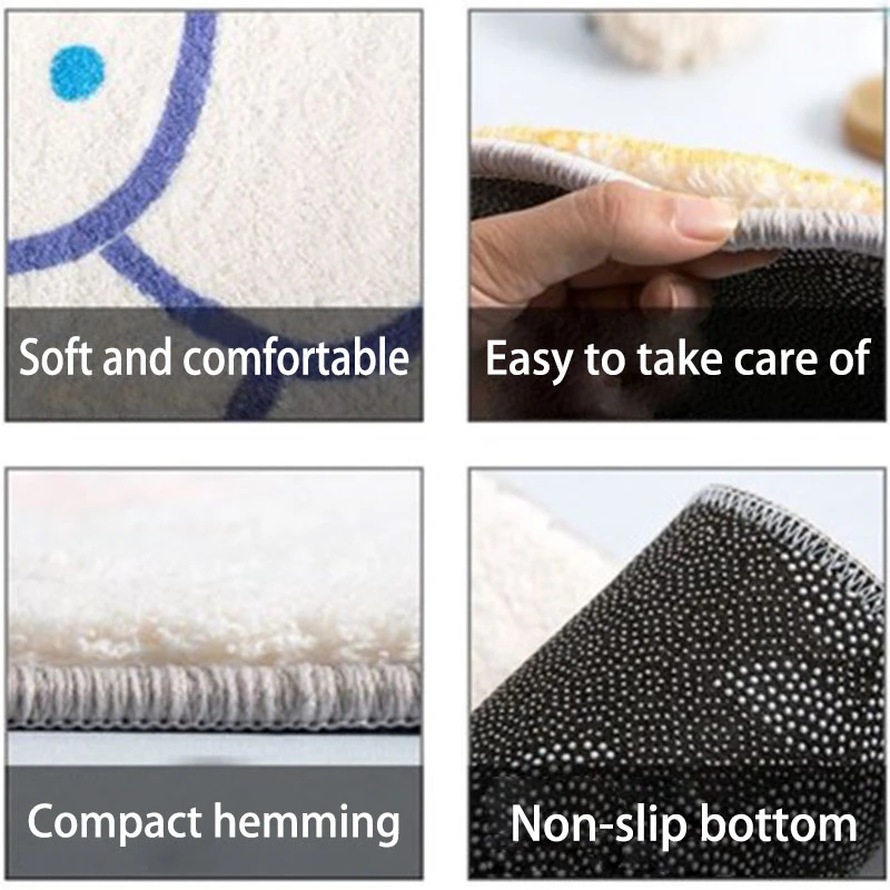 Multi-size European-style Creative Abstract Non-slip Water-absorbing Floor Mat Fun Bathroom Door Machine Washable Foot | Дом и сад