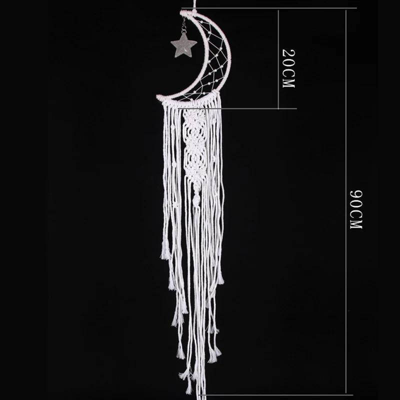 

Nordic Style Moon Star Fringed Pendant Tassel Hanging Ornaments Wall Decorations Bedroom Decor Photography Props Dream Catcher