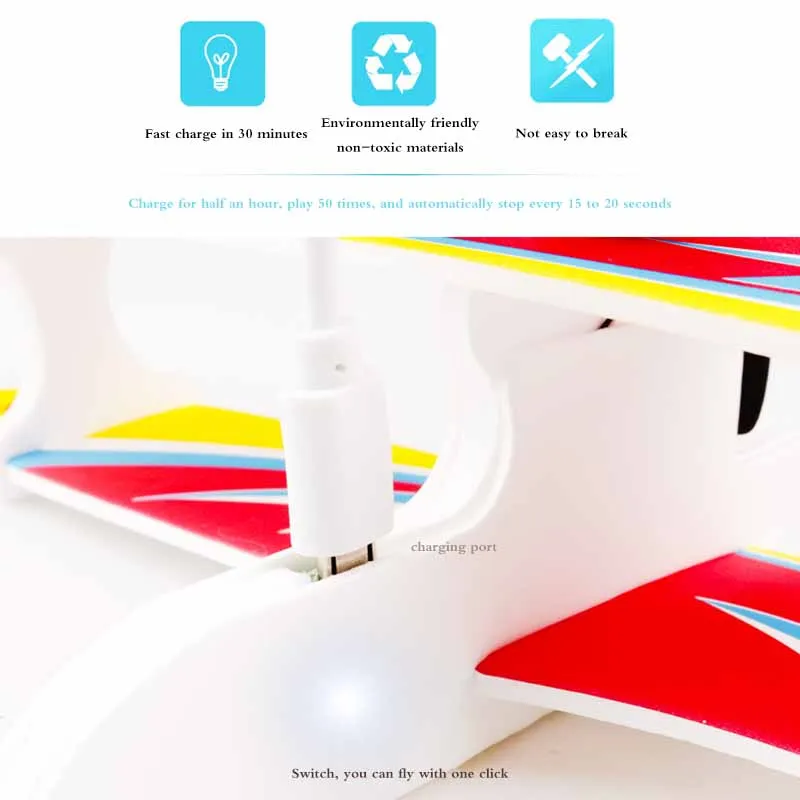 

Children'S Electric Airplane Educational Toy USB Charging Glider Airplane Model Christmas Birthday New Year Gift Toy For Kid