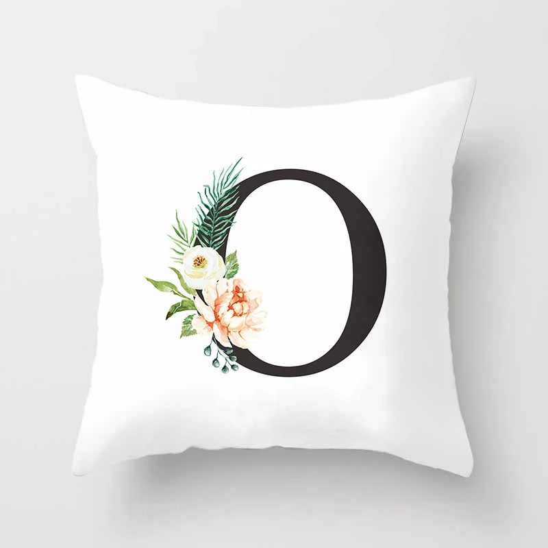 

Black Letters On White Polyester Cushion Cover Throw Pillow Car Home Decoration Sofa Bed Decorative Pillowcase 40809