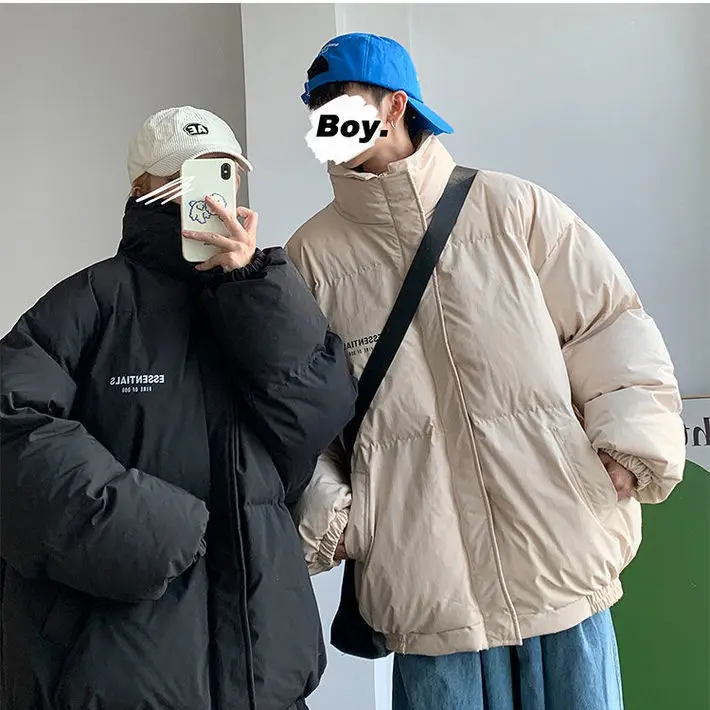 New Winter Cotton-padded Clothes for Men and Women Thicken Couples Cotton-padded Jacket Coats Loose and Versatile Bread Clothes