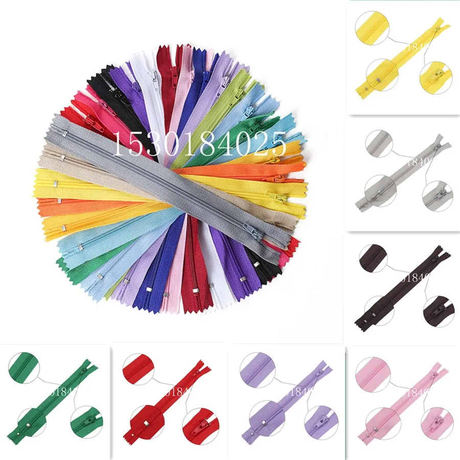 50/100pcs 3 дюйма-12 дюймов (7 5 см-30 см) нейлоновые застежки-молнии катушки для по