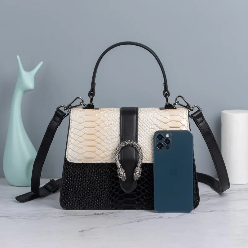 

Оригинальная женская сумка популярный цвет змеиный принт Дамская сумочка для прямой трансляции взрывобезопасный стиль через плечо сумка-м...