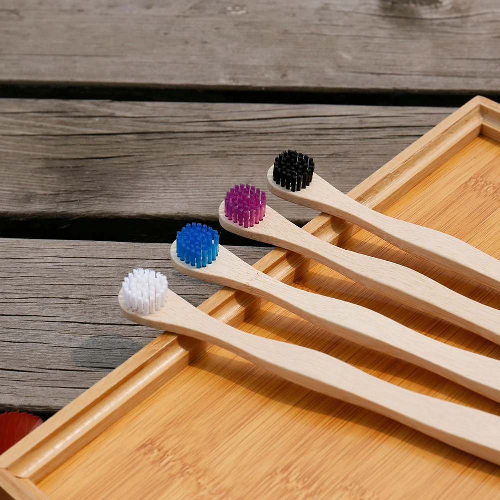 Бамбуковая щетка для ухода за зубами Экологичная зубная щётка скребок