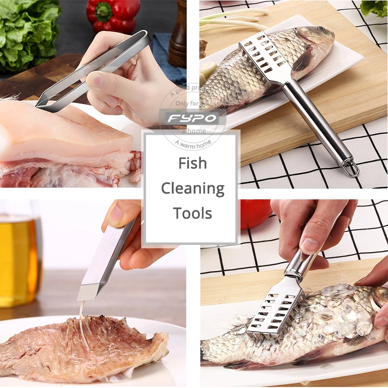Скребок Fypo из нержавеющей стали для удаления рыбьей чешуи зажимы шипы инструмент