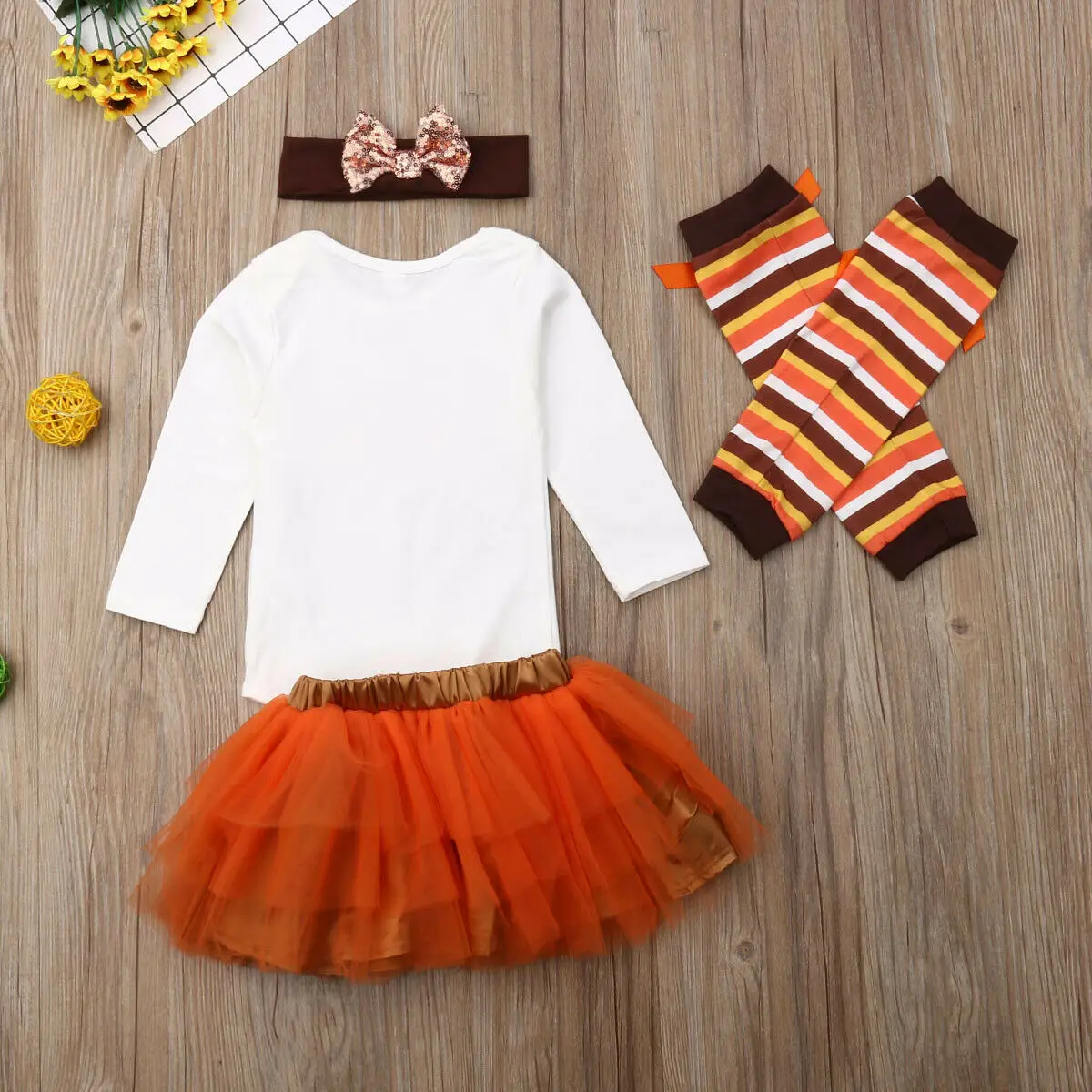 Новый женский комбинезон с длинным рукавом на День Благодарения для девочек