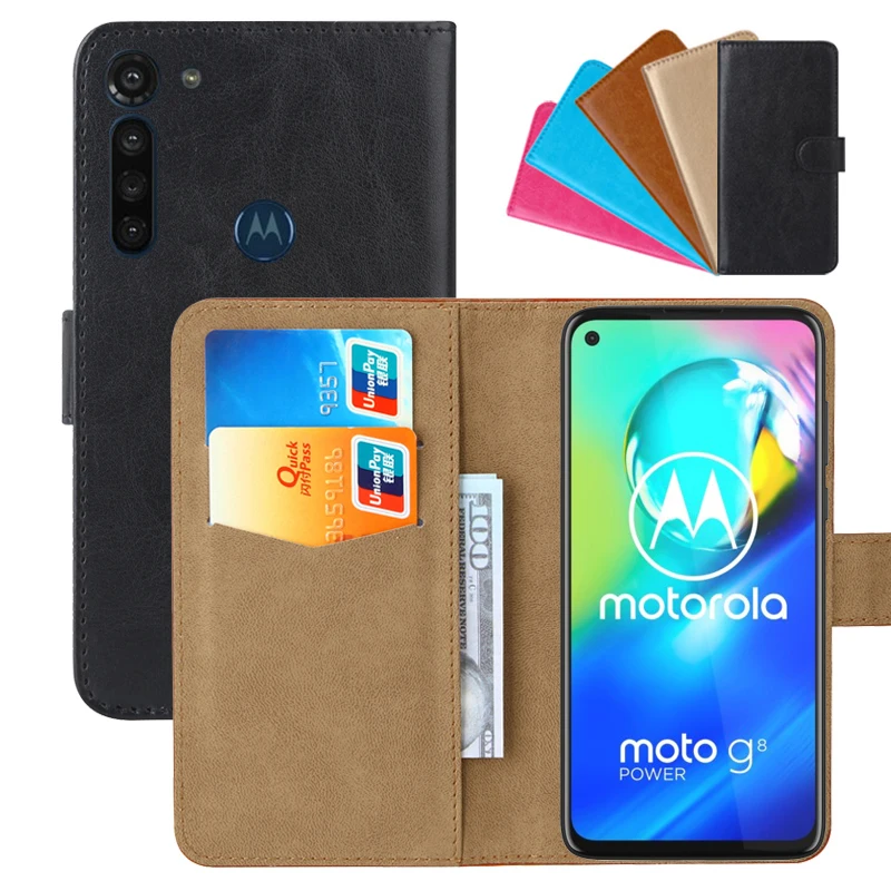 Роскошный чехол кошелек для Motorola Moto G8 Power из искусственной кожи в стиле ретро с