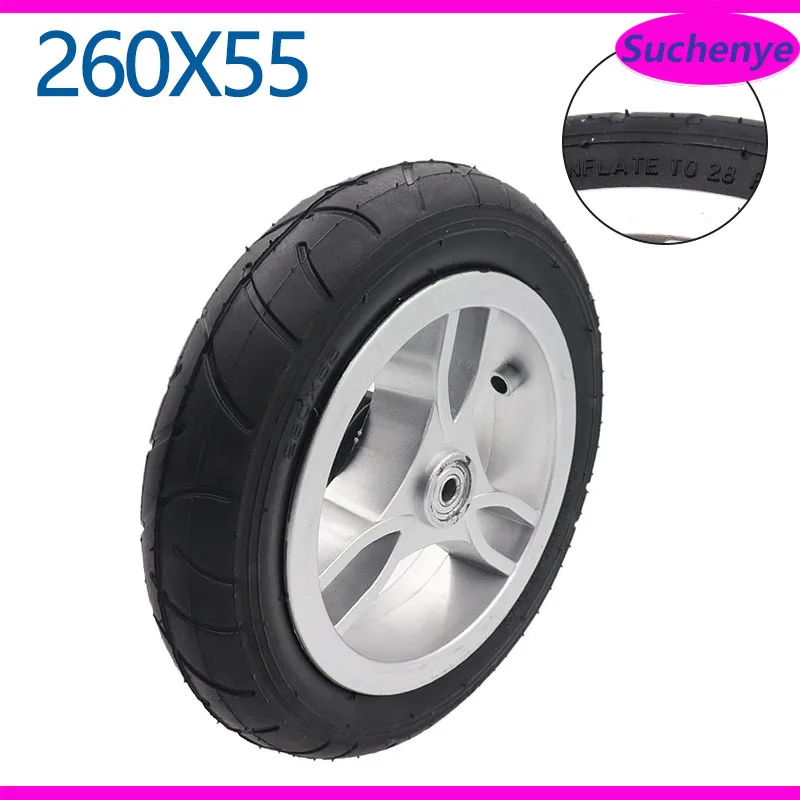 

10 Inch 260x55 Pneumatic Wheel Tire Inner Tube Outer Tyre for Children's Tricycle Accessories Children's Bicycle Wheel