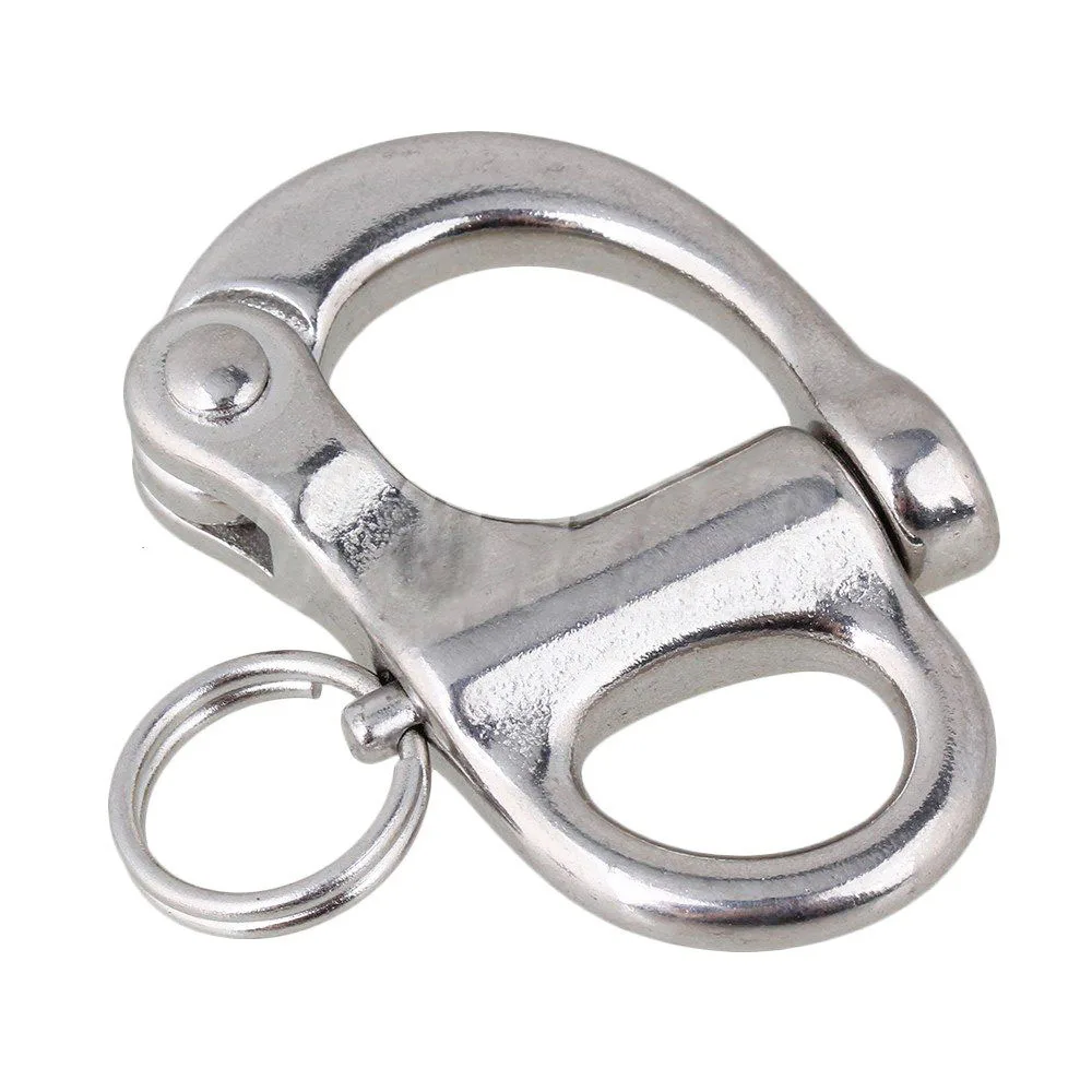316 нержавеющая сталь 50 мм Фиксированная защелка Якорная Скоба такелаж Серебряный
