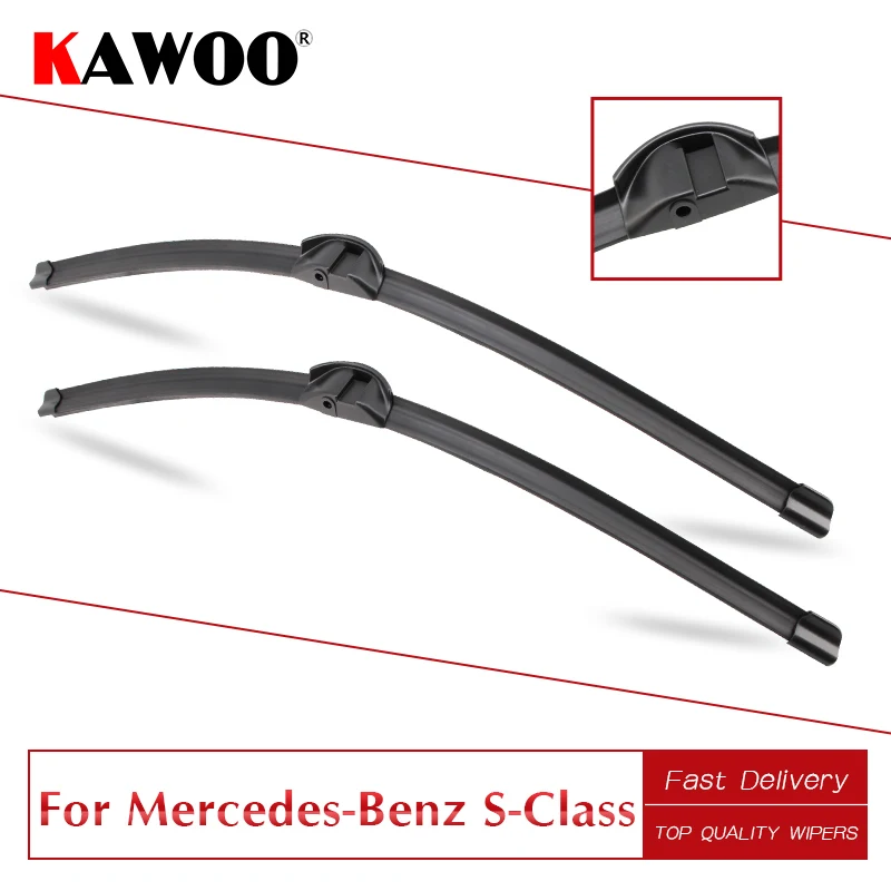 KAWOO For Mercedes-Benz S-Class W220/W221 Car Soft Rubber Windcreen Wiper Blades Model Year From 2000 To 2013 Fit Side Pin Arm | Автомобили
