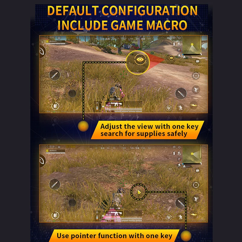 Адаптер геймпада PUBG для мобильного телефона с клавиатурой и мышью Android