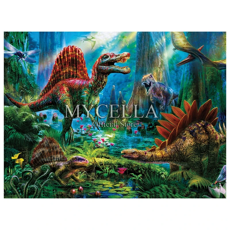 Мультфильм 5d Сделай Сам алмазная живопись динозавры шпинозавр рукоделие вышивка