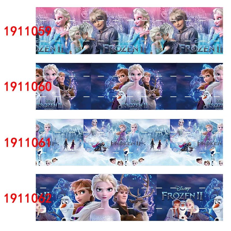 Wholesale price 2.5cm 50 yards logo and cartoon printed elastic ribbon