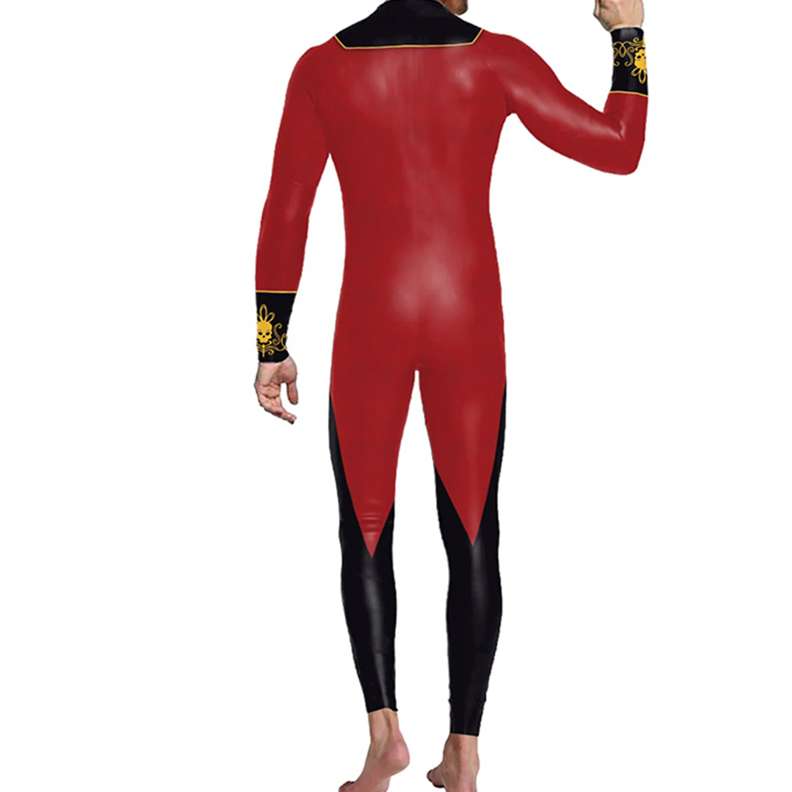 Мужской карнавальный костюм на Хэллоуин цельный с воротником-стойкой вечерние