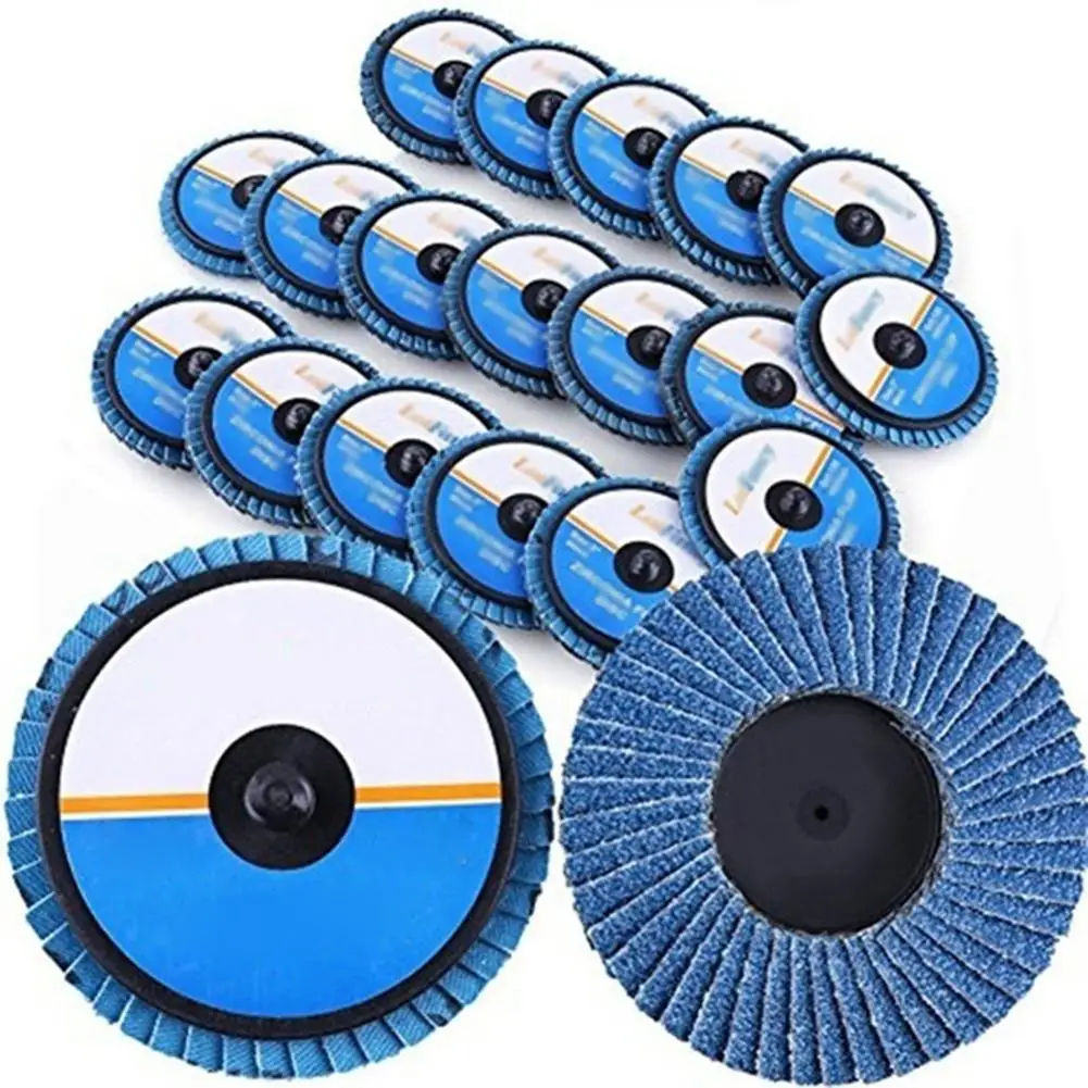 

10 PCS 2/3 Inch 40/60/80/120 Grit Roll Lock Flap Disc Grinding Sanding Wheel Polishing Metal Iron Rust Removal Grinding Wheel