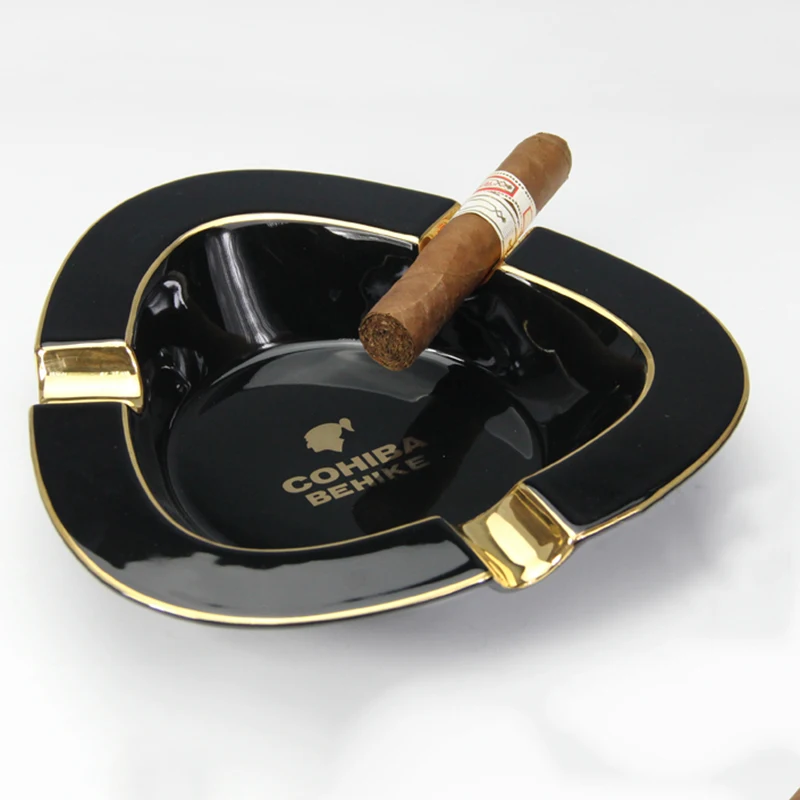 COHIBA керамическая пепельница для улицы сигар портативный держатель 3 подставка