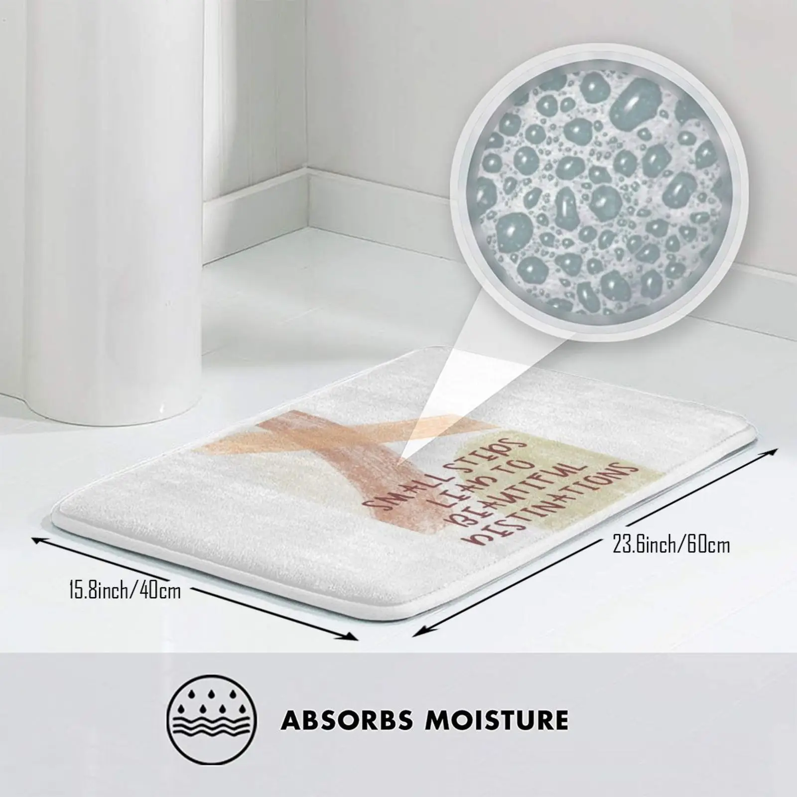 Небольшие шаги приведут к красивым направлениям коврик для входной двери ванной