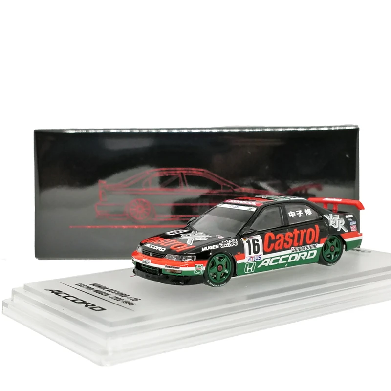 1: 64 INNO64 HONDA ACCORD#16 MUGEN CASTROL JTCC 1996 гоночный литой под давлением модель автомобиля
