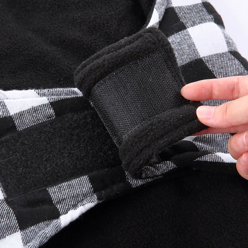 Зимнее теплое пальто в клетку для домашних животных куртка большая женская