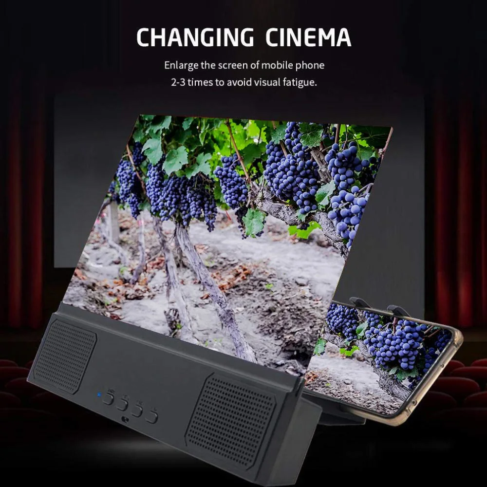 12-дюймовый 3D HD телефон настольная подставка видео усилитель с проводным