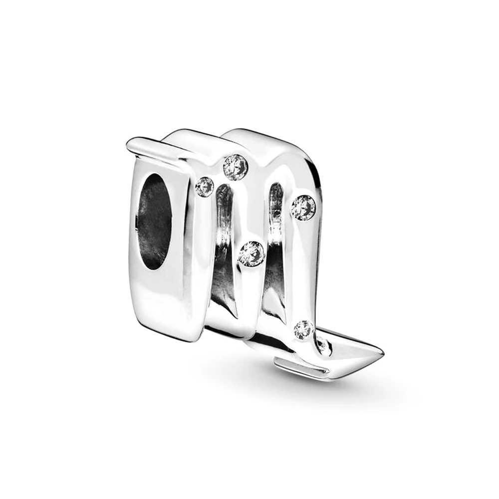 

QANDOCCI оригинальные сверкающие браслеты Pandora с шармами зодиака и скорпионом, из серебра, с бусинами, для изготовления ювелирных украшений