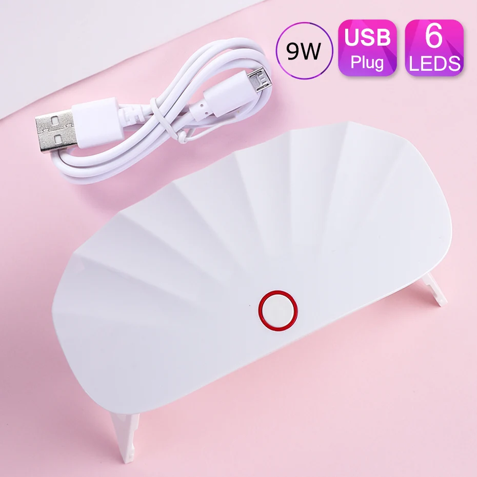 УФ лампа для сушки гель лака 9 Вт USB кабель|Сушилки ногтей| |