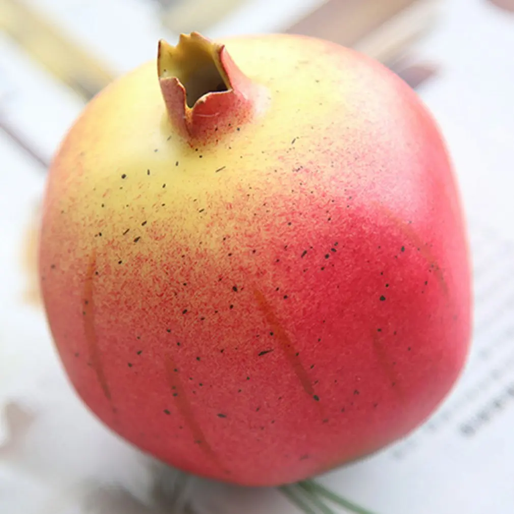 

Kitchen Artificial Decorative Fruit Model Fake Fruit Craft Ornament Realistic Home Party Decoration Shooting Props Pomegranate