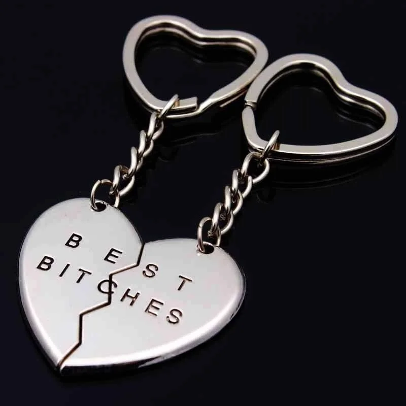 2 шт./компл. брелок Best friend подвеска в форме сердца из сплава для друзей аксессуары
