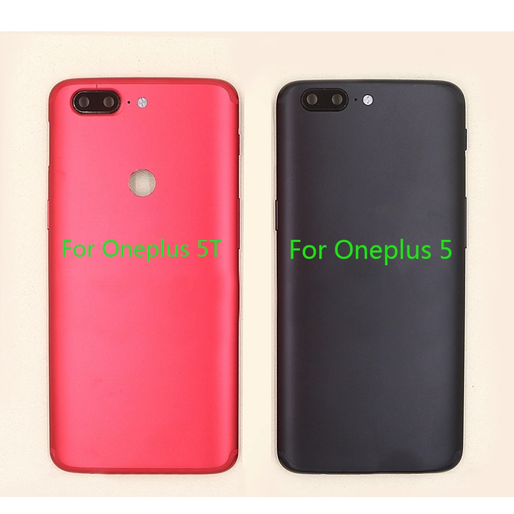 Задняя крышка батарейного отсека для Oneplus 5T A5010 5 A5000 боковые клавиши + стеклянная