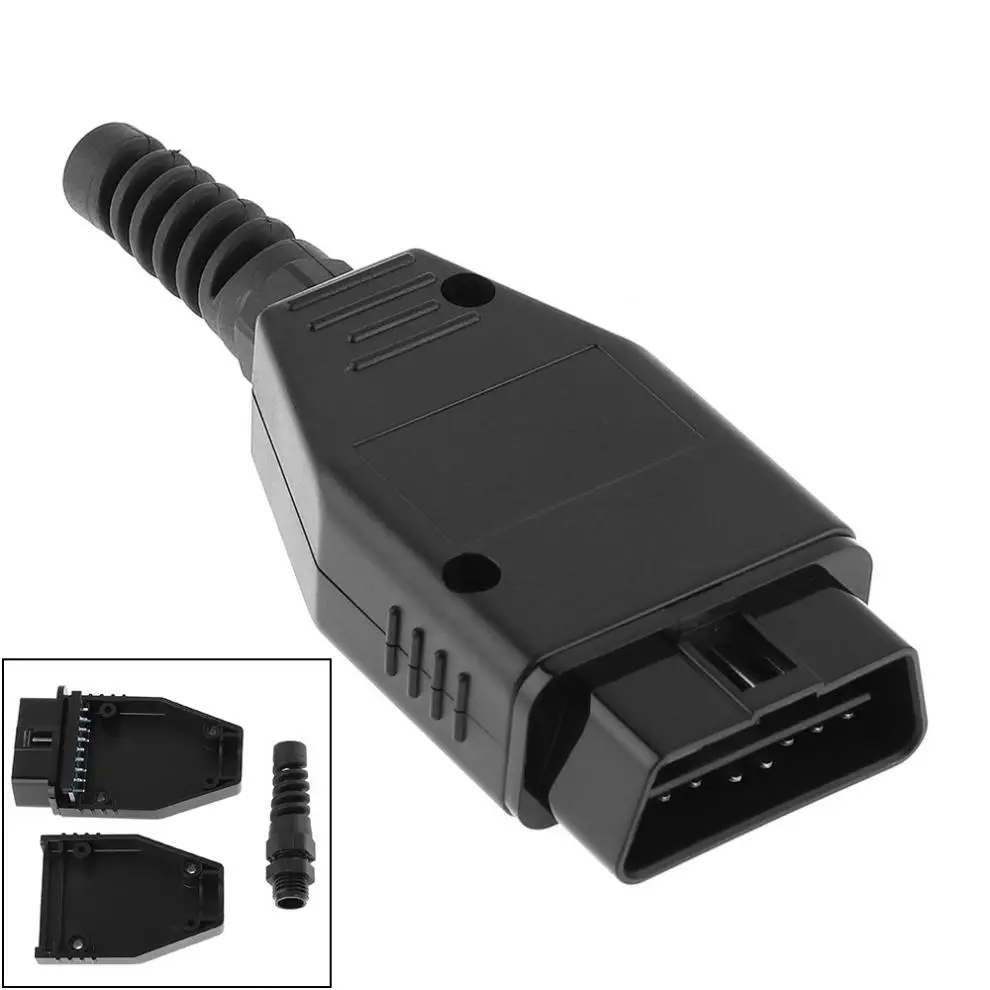 OBD II OBD2 16Pin мужской удлинитель открывающийся кабель авто диагностический