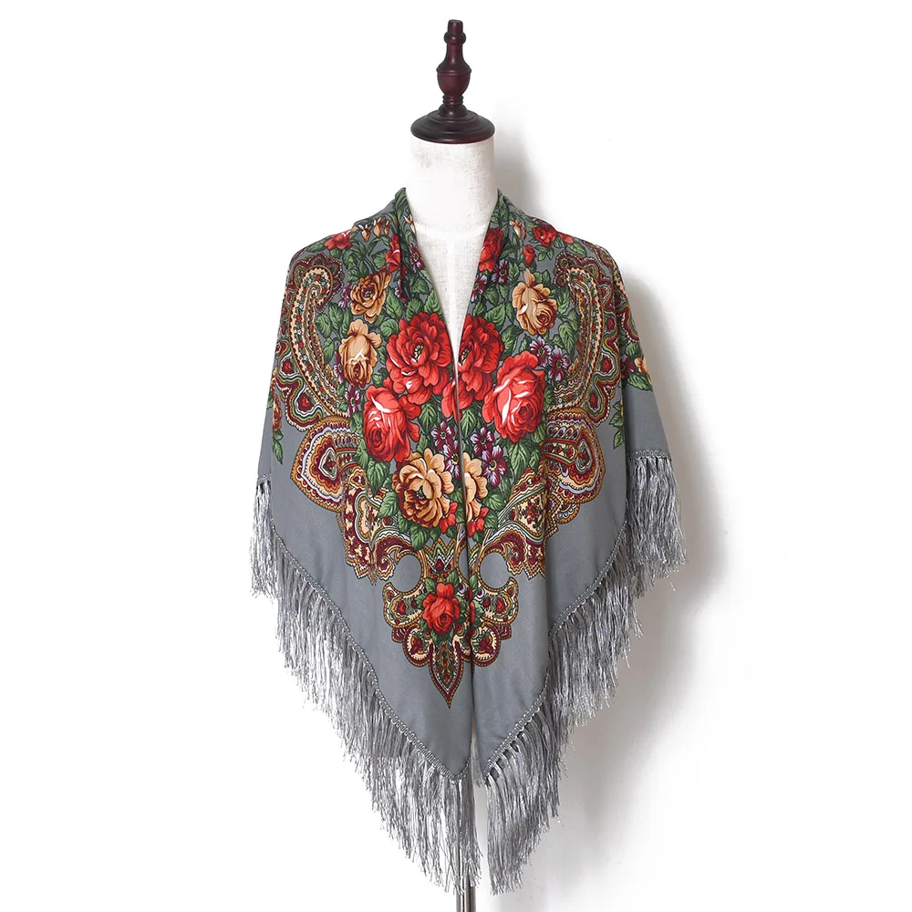 Женская Пашмина оригинальная Этническая шаль головной платок хиджаб бабушка