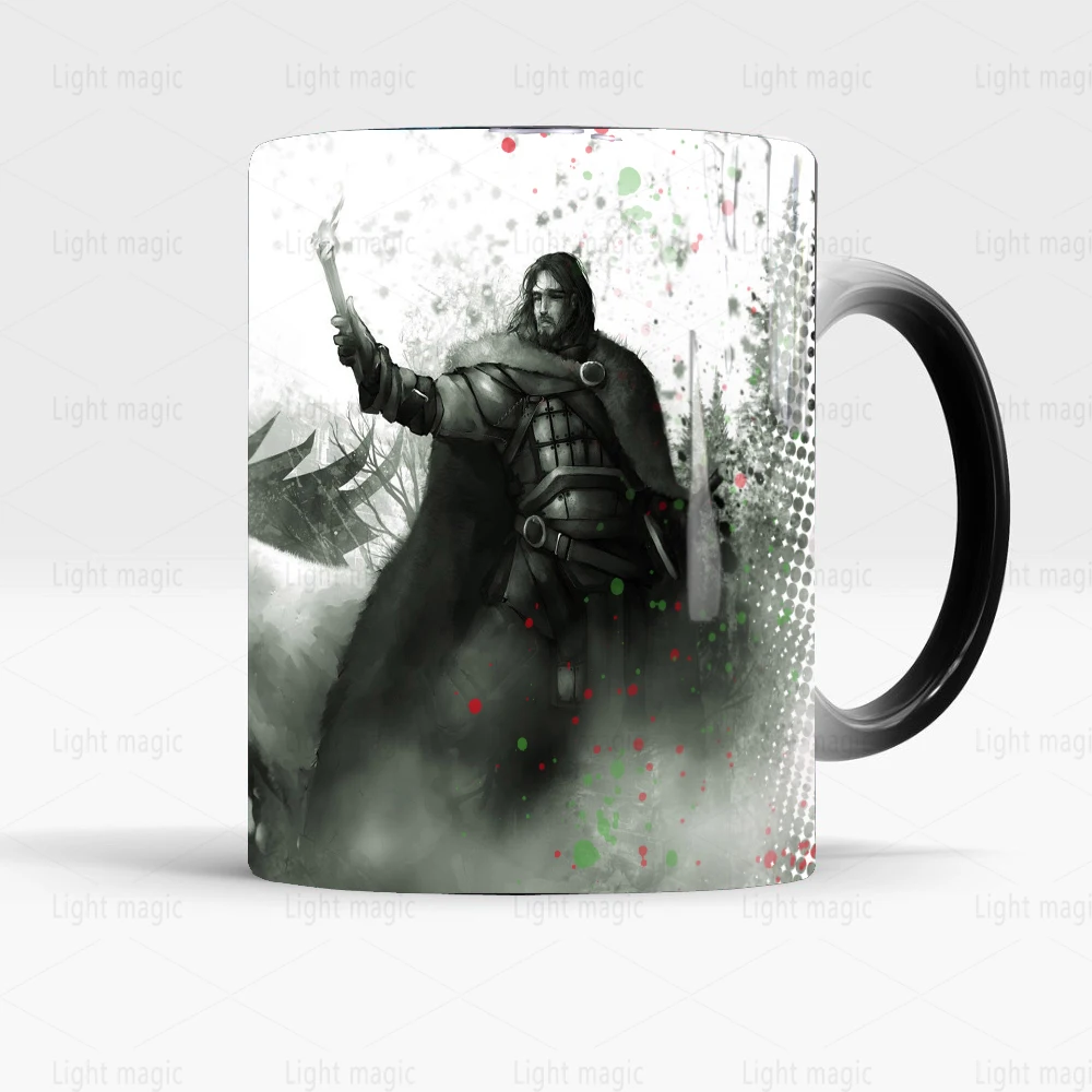 

Family Crest Wolf Magic Coffee Mug 11oz Hot Cold Heat Sensitive Color Changing Mug 2021 Christmas Gift Mug