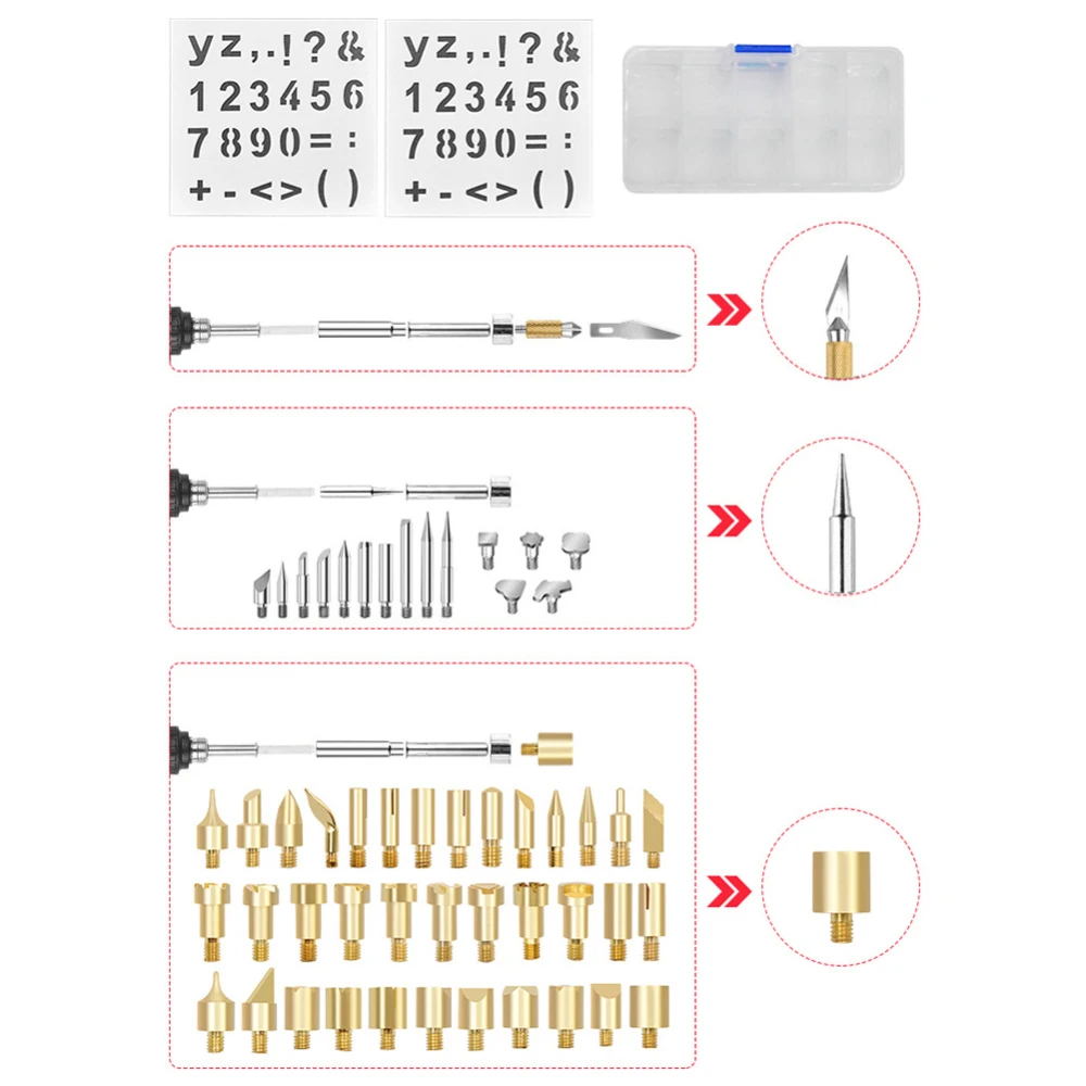 

Wood Burning Set 130 Pcs Soldering Pyrography Pen 60W With Adjustable Control Temperature Wood Burning Tools For Emboss Carving