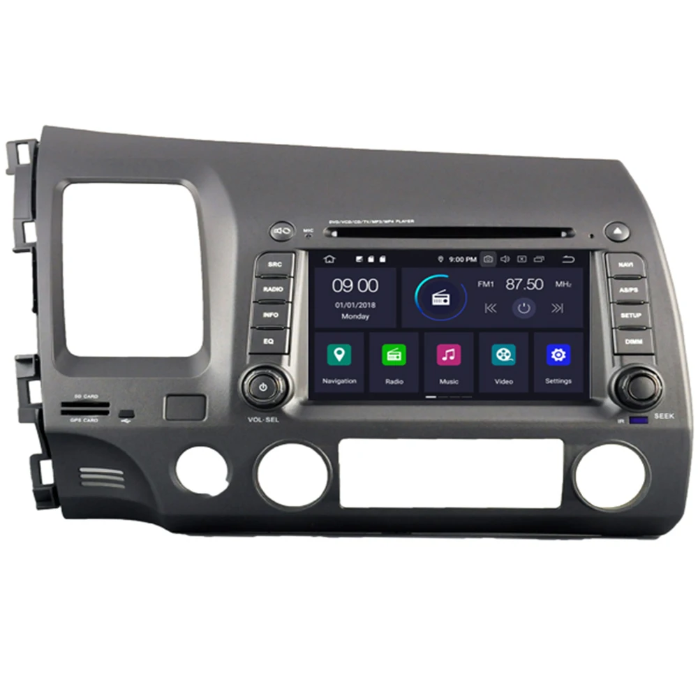 Новый 8 ядерный процессор Android10 автомобильный DVD плеер GPS навигация для Honda Civic 2007 11